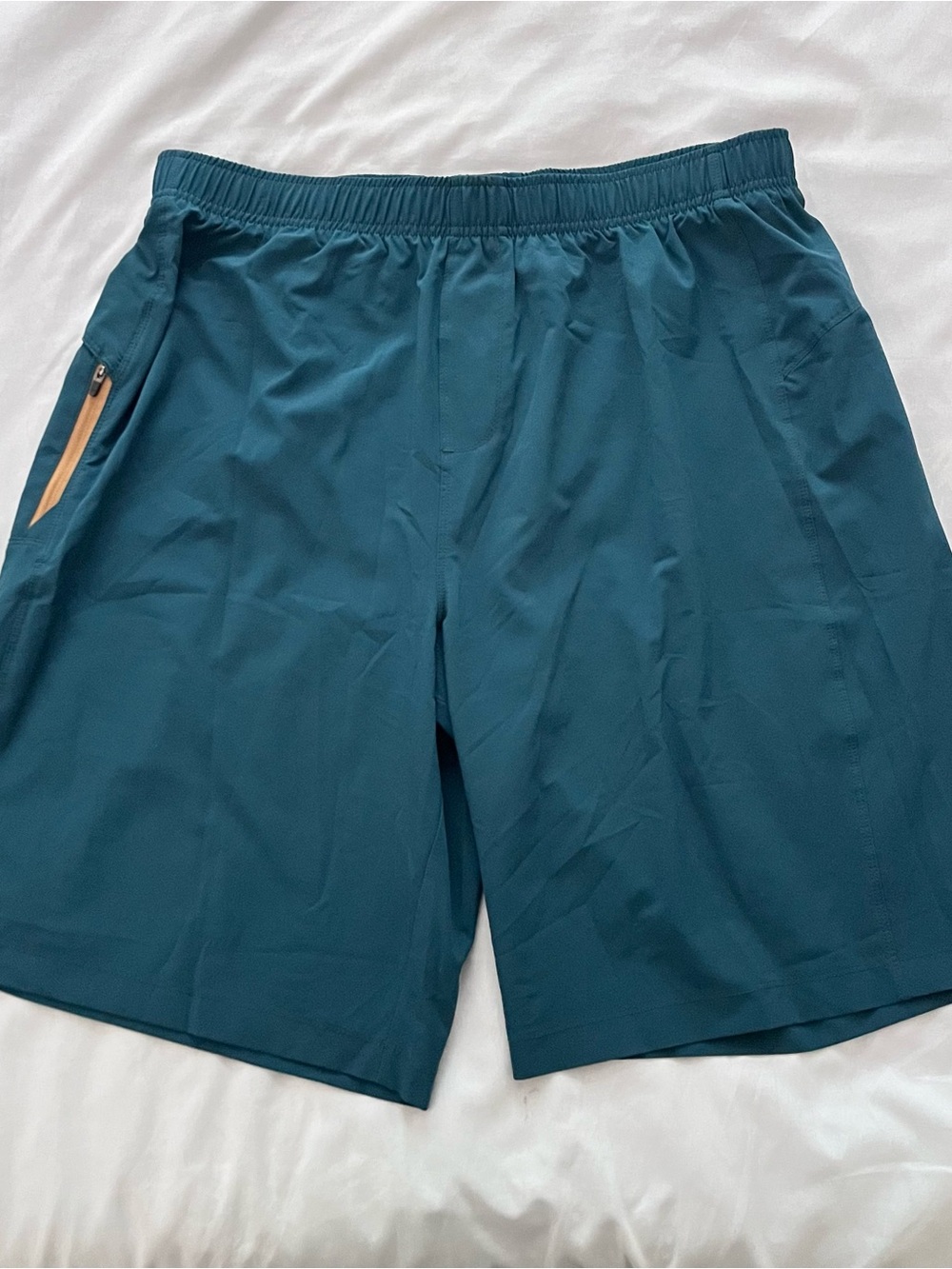 PrAna Vargas Yoga Kelly Green Shorts Athletic Lightweight Elastic Waist XL